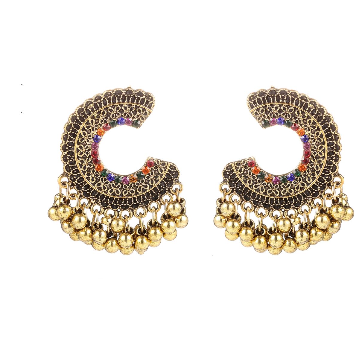 Vintage C-shaped bell earrings-colorful | Shop Today. Get it Tomorrow ...