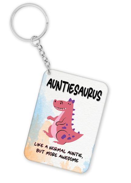 Auntiesaurus Birthday Christmas Gift Keyring