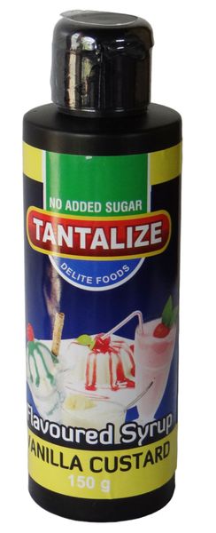 Tantalize Vanilla Custard Sugar Free Syrup (150g)
