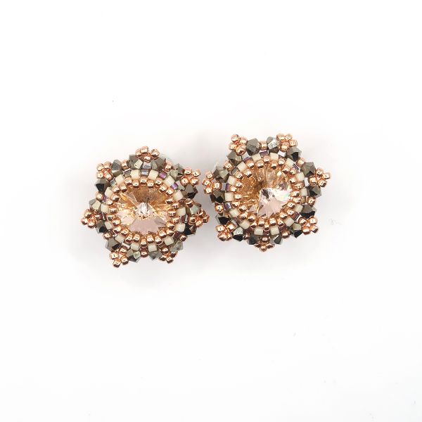 Golden Shadow Swarovski Elements Stud Earrings