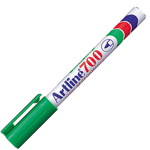Artline - EK700 Permanent Marker Fine - Green - Pack of 12