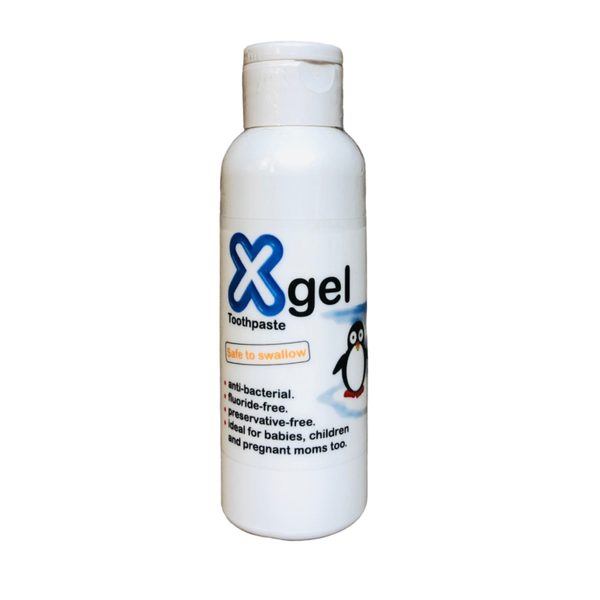 X-Gel Baby Toothpaste - Gum, Teeth and Tongue - No Fluoride