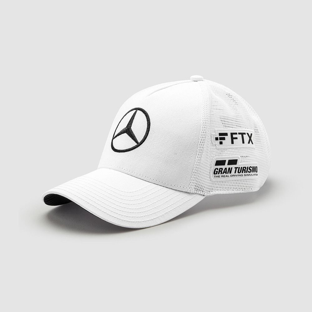 2022 Mercedes AMG Petronas Lewis Hamilton Trucker Team White Baseball