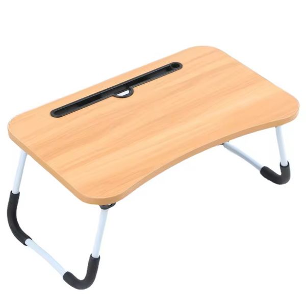 Ergonomic Foldable Bed Laptop Desk with Phone Holder &amp; Cup Slot