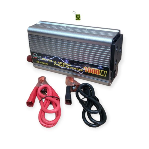 SE-C1000W Power Inverter 12V DC to 220V AC 1000W + Key Chain