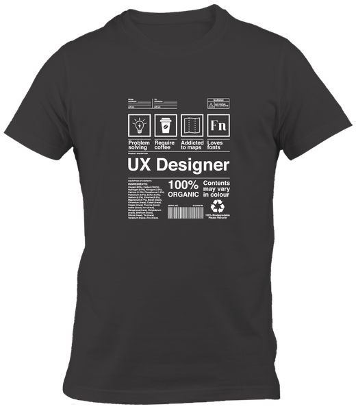 TUP White T-Shirt - UX Designer