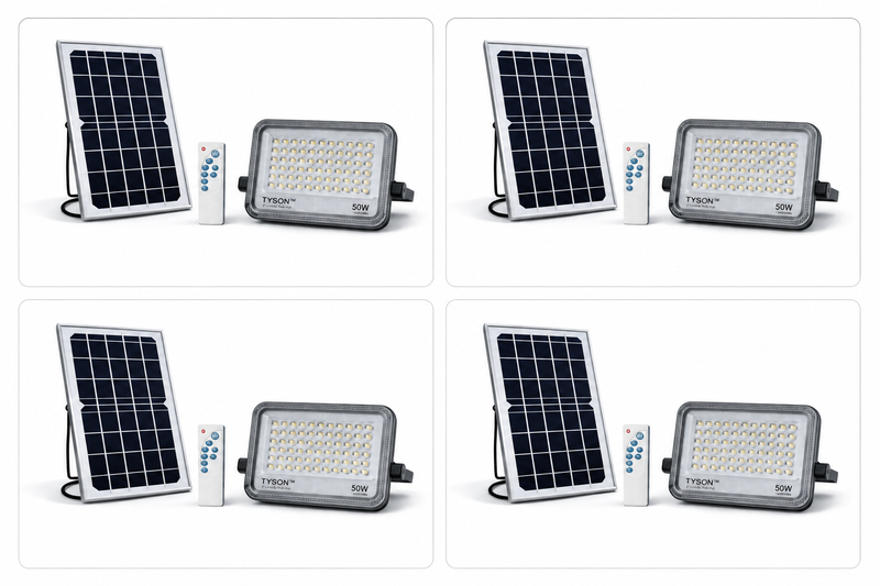 Tyson 50w Solar Flood Light 4 PACK
