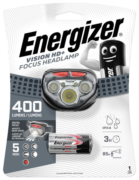 Energizer - Headlight - Outdoor Lighting - Vision HD - Focus - 400 Lumens