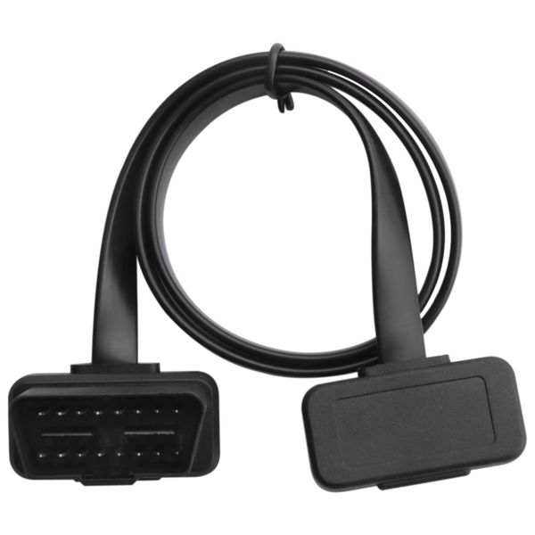 Car Elbow Obd2 16 Pin Male To Female Flat Diagnostic Extension Cable