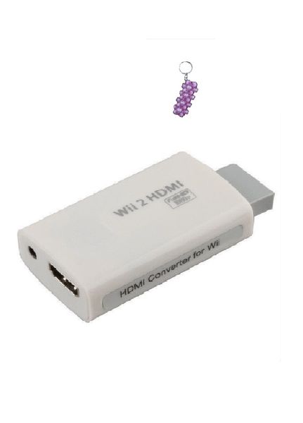 XF0074 1080P 720P Upscaling Adapter For Wii 2 HDMI And A Keyholder