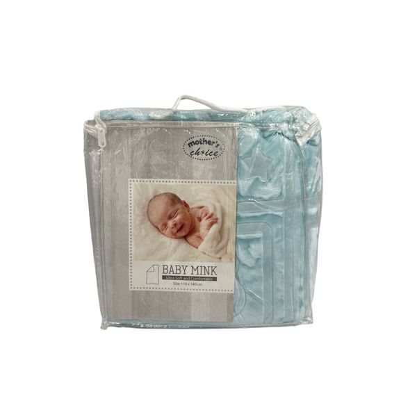 Mothers Choice Baby Mink Blanket - Blue Bear
