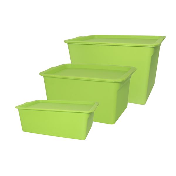 Soul Lifestyle Storage Box Set - 3 Piece Green