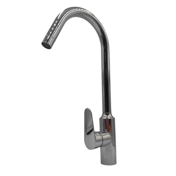 Chrome Finish Kitchen Faucet - Single Lever Handle Sink Tap