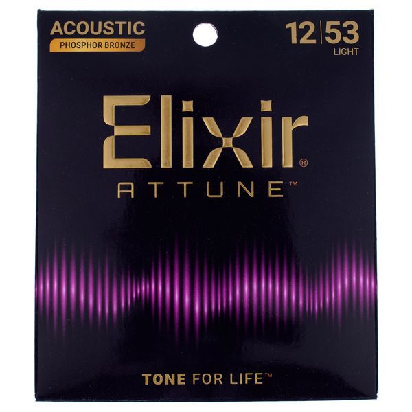 Elixir Attune 12-53 Phosphor Bronze Acoustic Guitar Strings