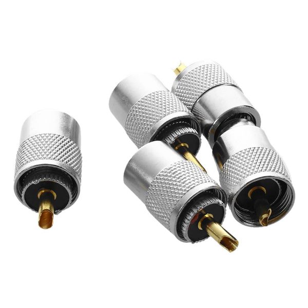 5 Pcs Uhf Pl259 Plug Solder Connector for Rg8 Compatible with Universal