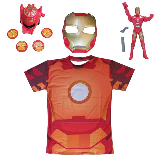 Kids Iron Man Dress Up Costume Set with Action Figurine - Accessories
