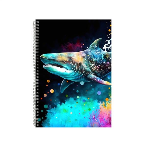 Neon Shark 3 Notebook Animal Gift Idea A4 Notepad Pad 74