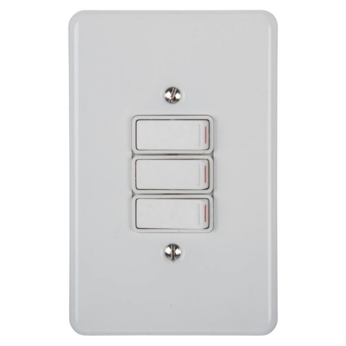 Bulk Pack 5 x Zap Light Switch Steel 3l Shop Today. Get it Tomorrow