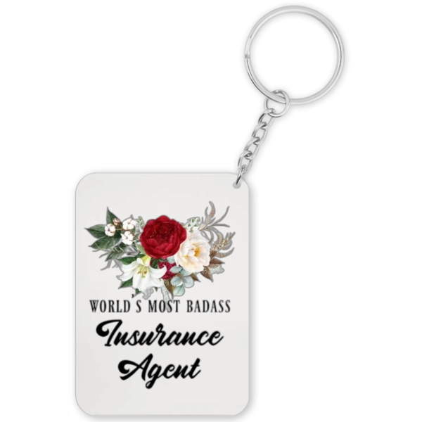 World's Most Badass Insurance Agent Gift Keyring