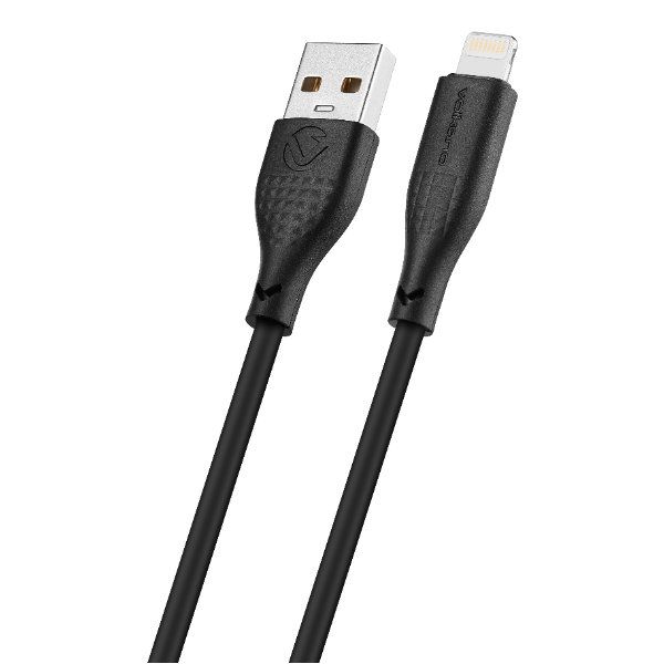 Volkano Nova Series Certified USB A to Lightning charging cable TPE-Black