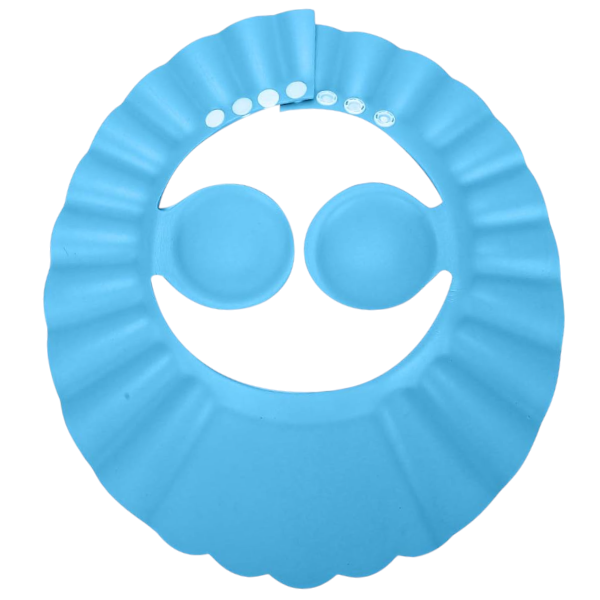 Adjustable Waterproof Foam Shower Cap for Kids - Blue
