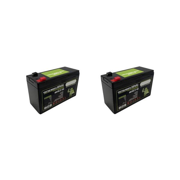 Set Of 2 12.8V 7AH Lithium-ion Battery With LiFeP04 Battery Manager