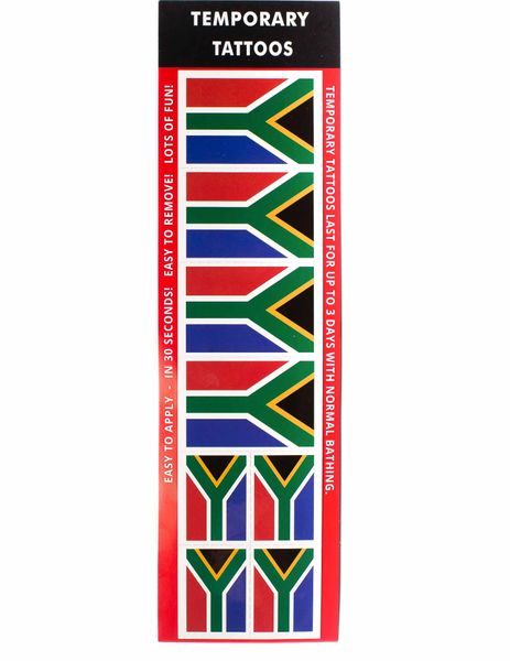 Temporary Tattoos: South African Flag