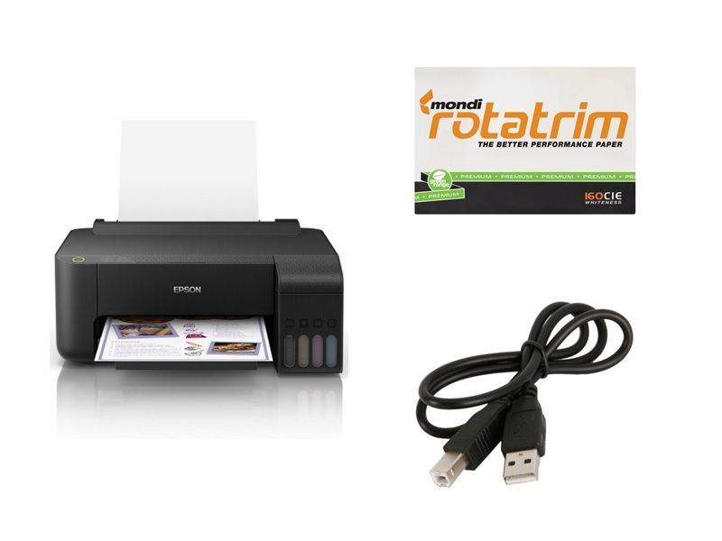 Epson Ecotank ITS L1110 Printer+1x Rotatrim Ream Paper &amp; Printer Cable
