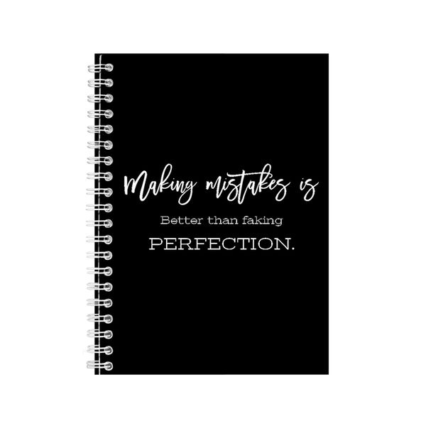 Mistakes A5 Notebook Spiral Lined Motivational Sayings Graphic Notepad 186