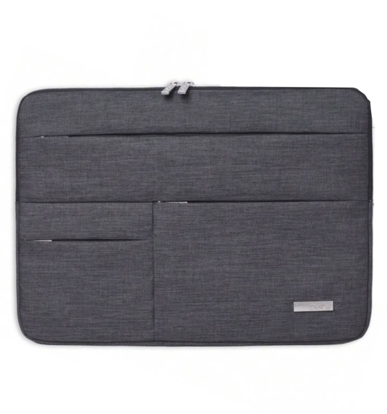Canvas Artisan - 13" Multi-Compartment Laptop Sleeve - Dark Grey