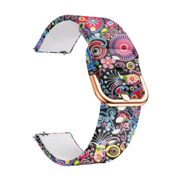 20mm Floral Silicone Replaceable Watchband/ STrap
