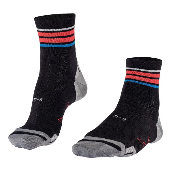 FALKE Pedal Pressure Free Midcalf Stripe Cycling Socks - Black