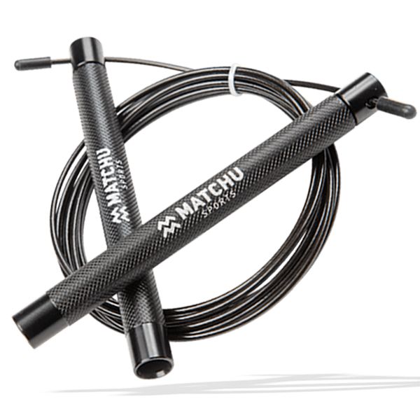 MATCHU Speed Rope - Adjustable, Durable Rubber Coated Wire Skipping Rope