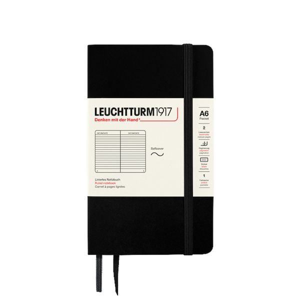 Leuchtturm Notebook Pocket A6 Softcover 123 Ruled