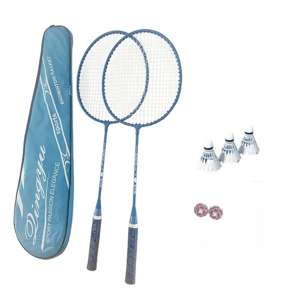 Obsidian Iron Alloy Badminton Racquet Set - Durable and Beginner-Friendly
