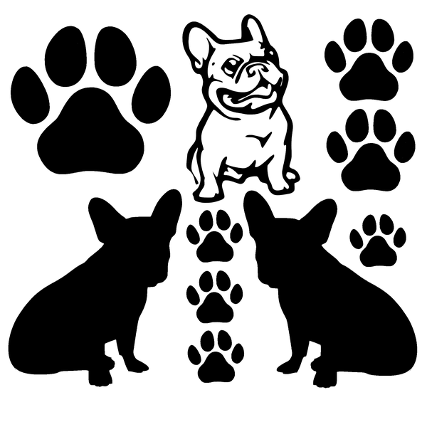 TrendSpire French Bulldog Vinyl Stickers