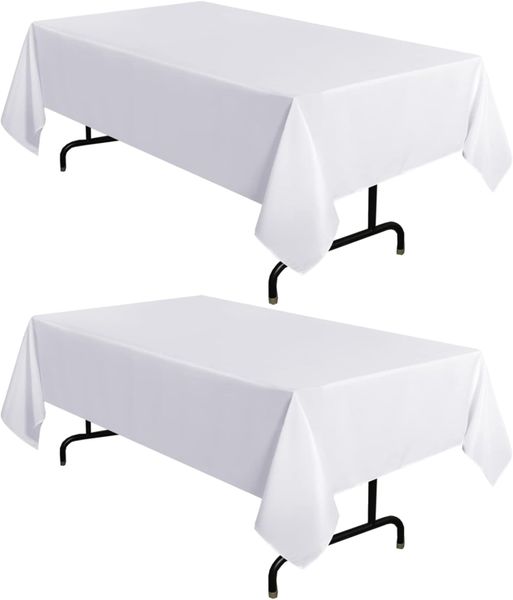 Minimatt Plain Rectangular Table Cloth pack of 2