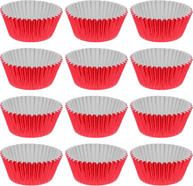 100Piece Red Muffin Thickened Aluminum Foil Cupcake Paper Baking Cups