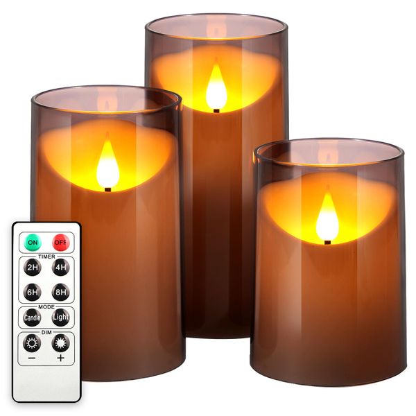 3-Piece LED Candle Set, Electric Flameless Candles with Remote, L+XL+XXL