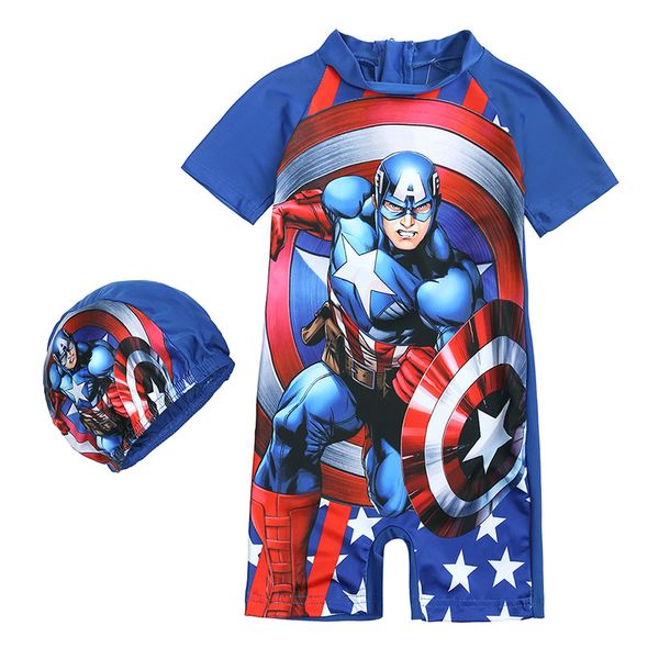 Captain America Boys' Two-Piece Swimwear Set
