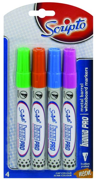 SCRIPTO BIONIC PRO W/BOARD MARKER Metal- Neon 4's