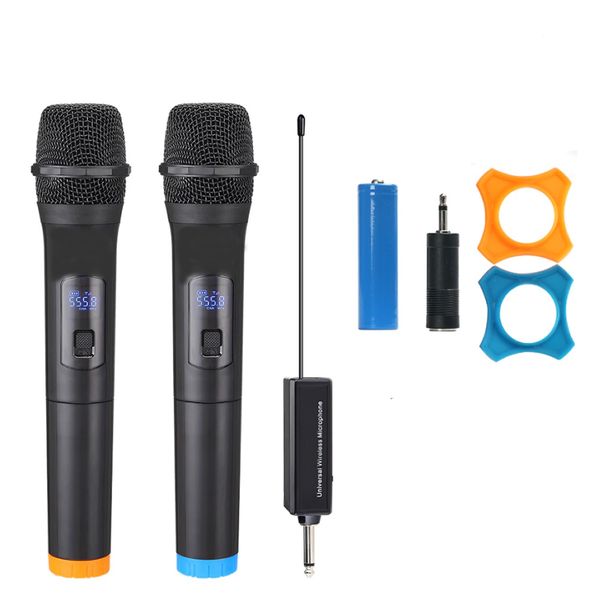 2 Pc Cordless handheld Microphone Set With Rechargeable Receiver &amp; Batterie