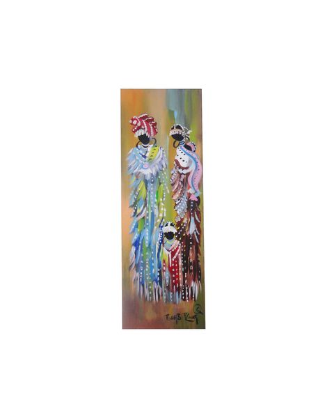 Ehtnic Ladies Fine Art Painting-Canvas Wall Art