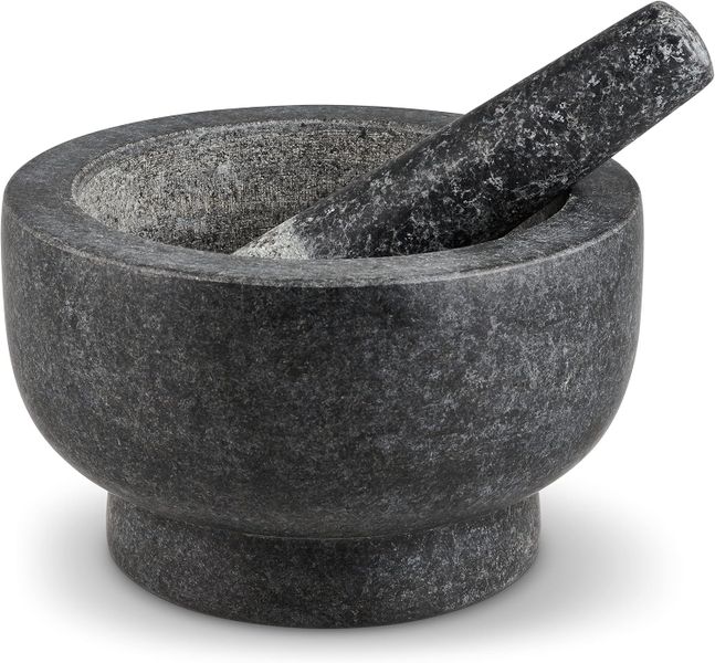Grey Pestle and Mortar Set, Spice Grinder/Herb Grinder Manual Grinder