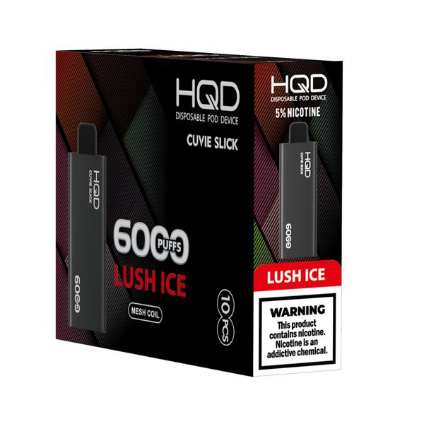 HQD Cuvie Slick 6000 Puff Disposable - Lush Ice - (10 Pack)