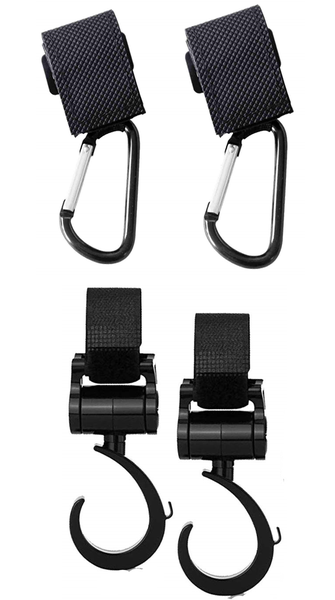 Playful Panda Universal Stroller Non-Slip Adjustable Carabiner Hooks