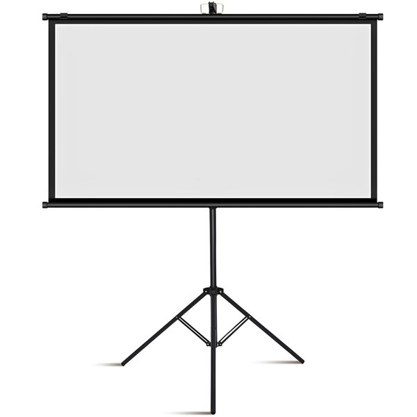 100Inch Indoor Projector Screen Stand HD Premium 16:9 Folding Tripod Screen