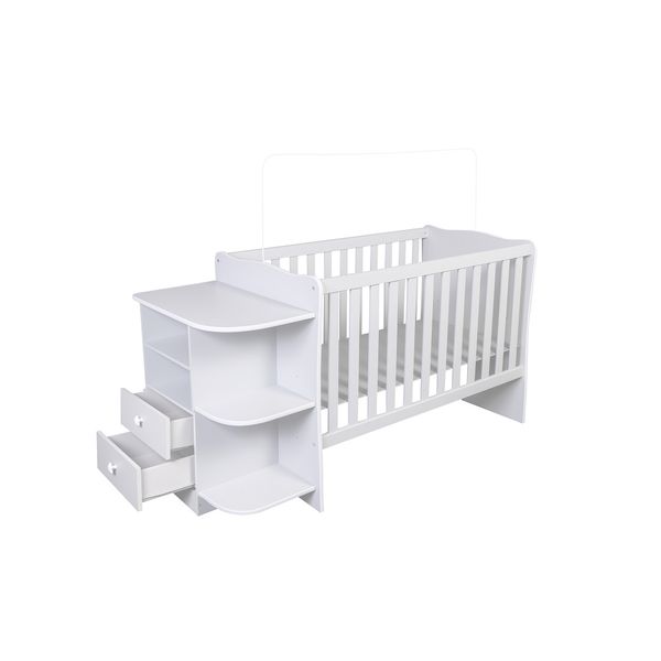 Linx Amari Baby Cot and Dresser Combo- White