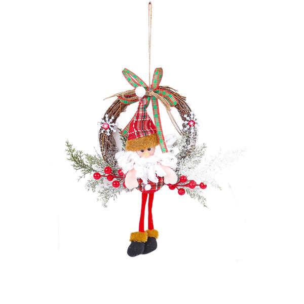 Christmas Decorations Wreath Door Hanging Pine Needle Ornament