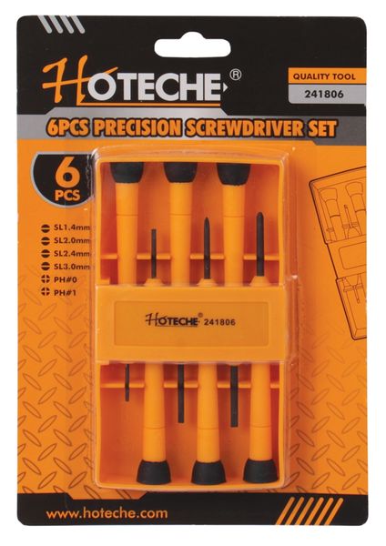 Hoteche 6 Piece Precision / Jewellers Screwdriver Set with Case